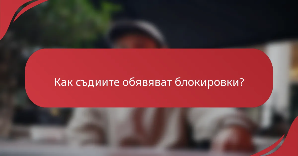 Как съдиите обявяват блокировки?