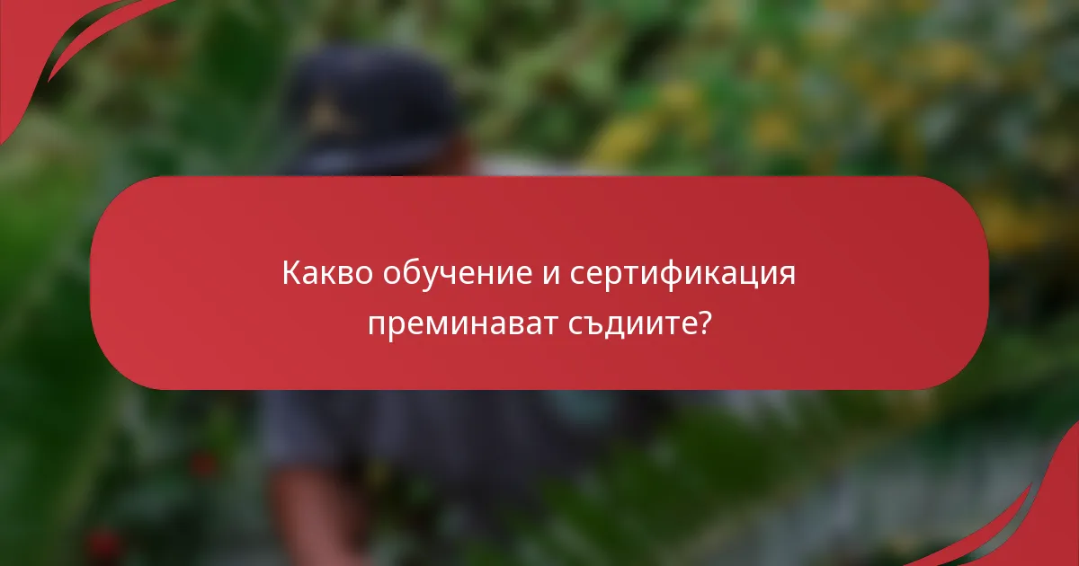 Какво обучение и сертификация преминават съдиите?